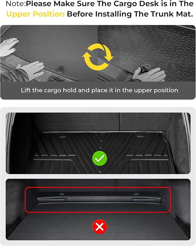 3W Cargo Liner Fit for Honda CR-V 2017-2022 All Weather Custom Fit Trunk Liner for Honda CRV Heavy Duty Trunk Mat in Upper Position, Black(NOT for Hybrid)