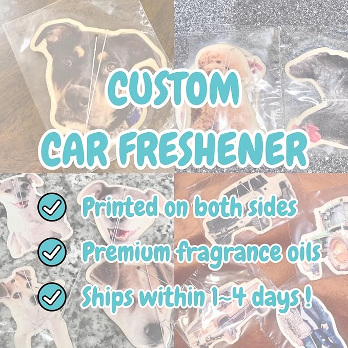 Custom Air Fresheners with Picture, Double Sided Air Fresheners with Custom Photo, Personalized Gift for Valentine’s Day Birthday