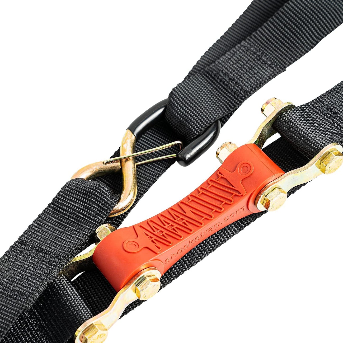 Ratchet Strap, 7’ x 1.5" Shock Absorbing Heavy Duty Tie downs for Cargo, 1,000 LB WLL / 3,000 LB Break Strength, 4-Pack