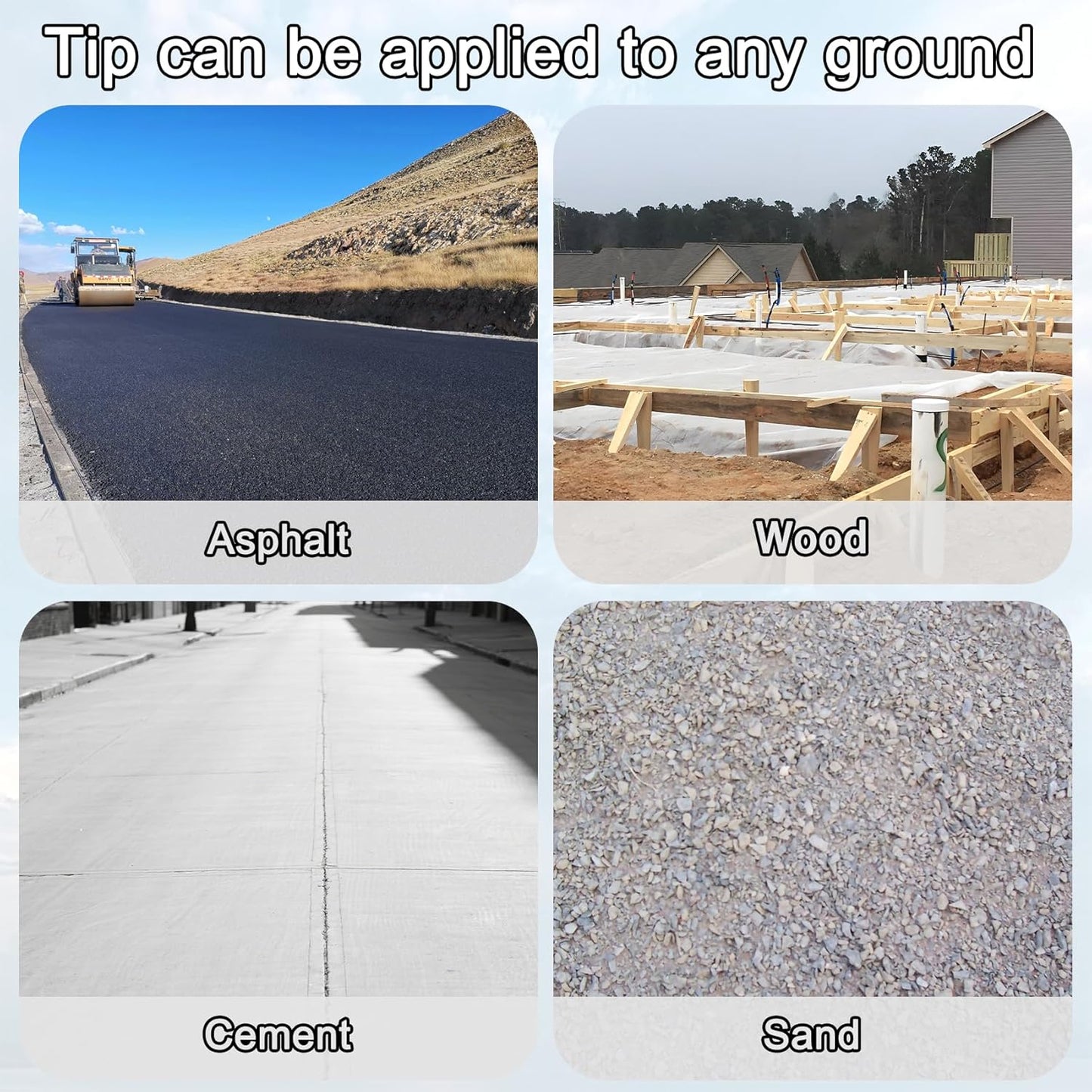 VVOKGO 16 Inch Rebar Stakes Metal Asphalt Anchoring Spikes Ground (24pcs), 1/2 Inch Diameter Galvanized Landscape Anchors Heavy Duty for Speed Bump, Handicap Threshold Ramps, Parking Limits Curb, Tarp