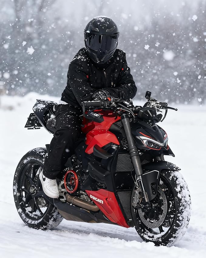Motorcycle Jacket, CE Certified Class A, Winter Windproof Riding Jacket for Cold Weather with Removable Warm Liner L