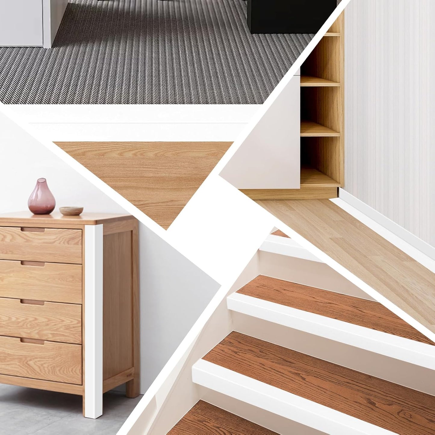 Wall Corner Protector Moulding Trim Peel and Stick Wall Corner Guards Trim Flexible Self Adhesive Edge Protector Moulding, 2.4 in x 40 Ft, White