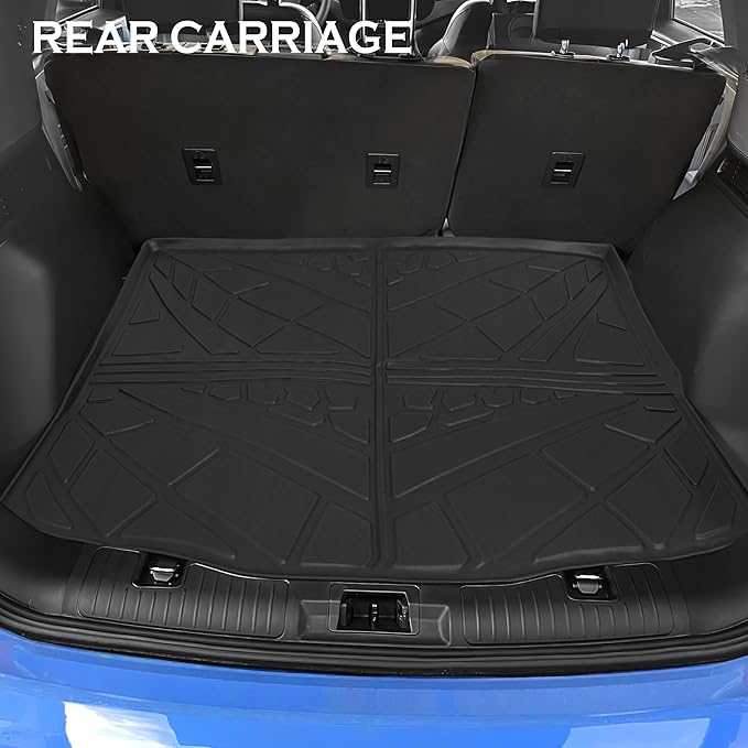 KARPAL Floor Mats Cargo Liner Fit for Ford Escape 2020-2025 2026 (NOT Fit Hybrid), Custom Fit TPE Rubber Guard Accessories Anti-Slip Car Mats for Ford Escape, 1st & 2nd Row & Cargo Liner