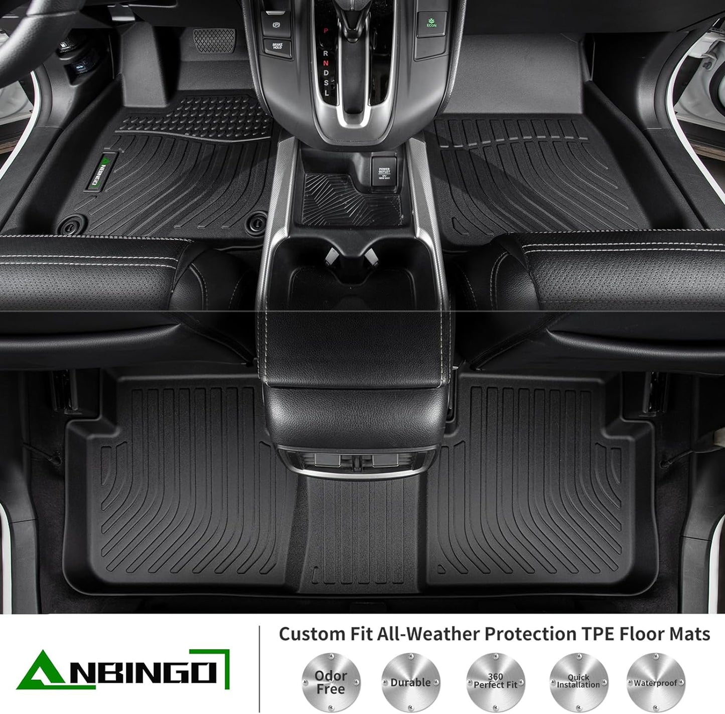 ANBINGO® Floor Mats Fit for Lincoln Corsair 2020-2025(NO PHEV)&Cargo Liner All Weather Mat for Lincoln Corsair TPE Car Matt Rugs for Lincoln Corsair Rubber Trunk Carpet for Corsair Accessories