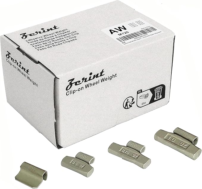 AW-M120 Wheel Weight Kit AW Style 120pcs/kit;Grey 120pcs/kit: 1/4oz, 1/2oz, 3/4oz, 1oz 30pcs Each