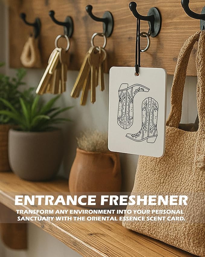 Western Cowgirl Cocktail Cologne Car Air Freshener 4 Pcs, Trendy Cowgirl Boots Cocktail Hanging Air Freshener for Cars Bathroom Dorm Books Decor, Western Accessories Gifts for Women Girls