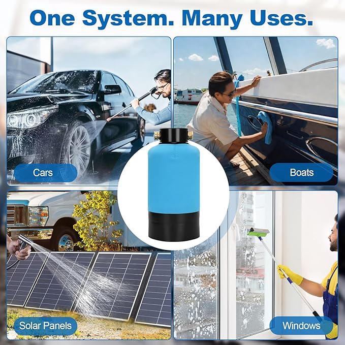 Water Deionizer for Car Washing – Spot-Free Deionized Water System | Spotless Car Wash Filter, NSF-Certified Mixed Bed Resin DI Water System for Cars, RVs, Boats, Solar Panels and Window Cleaning