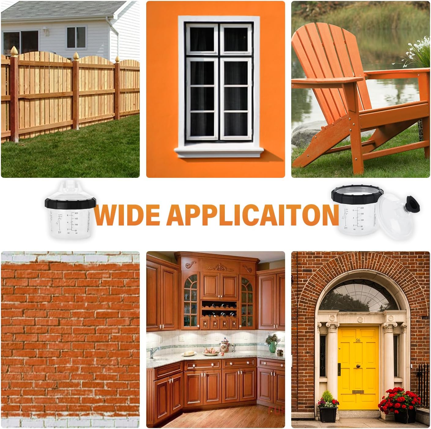 Disposable Paint Spary Gun Cups(200ML/6.7OZ), Spray Paint Cup Kit with 50 Cup Liners, 50 Lids, 20 Sealing Plugs, 1 Retainer Ring, 1 Hard Cup for Automotive Paint Gun