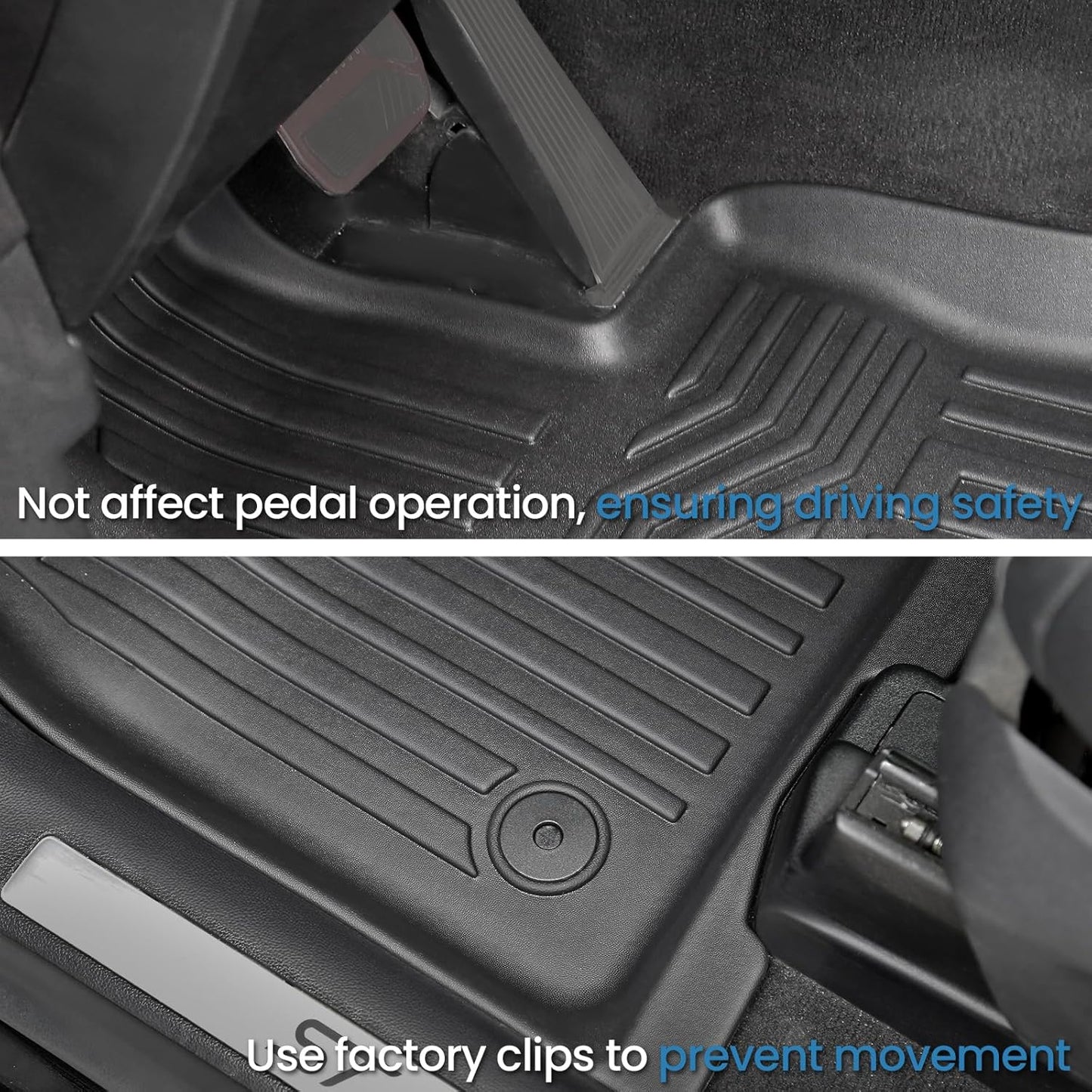 Floor Mats for 2020-2024 2025 Ford Explorer 7 Seats Bench Seat Car Mat Accessories, All Weather TPE Cargo Mat Backrest Mats Active/Platinum(7 Seat Floor Mats+2-in-1 Cargo Mat)