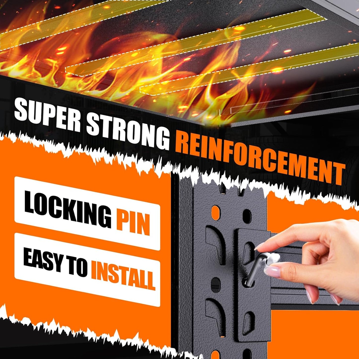 69''W Garage Shelving Heavy Duty, Metal Garage Shelves, 7000LBS Storage Shelves 4 Tier Adjustable Steel Shelving Units, Wide Industrial Shelving Storage Rack for Warehouse, Basement,Black