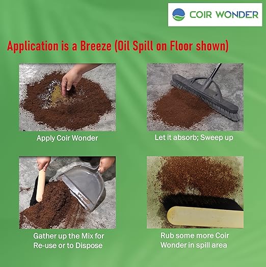 3-in-1 Oil Absorbent, Paint Hardener & Sweeping Compound – 15L (5.3 Lb) – Absorbs 10 Quarts Oil, Solidifies 33 Cups Cooking Oil – Eco-Friendly Spill Cleanup Granules for Shop, Garage, Home