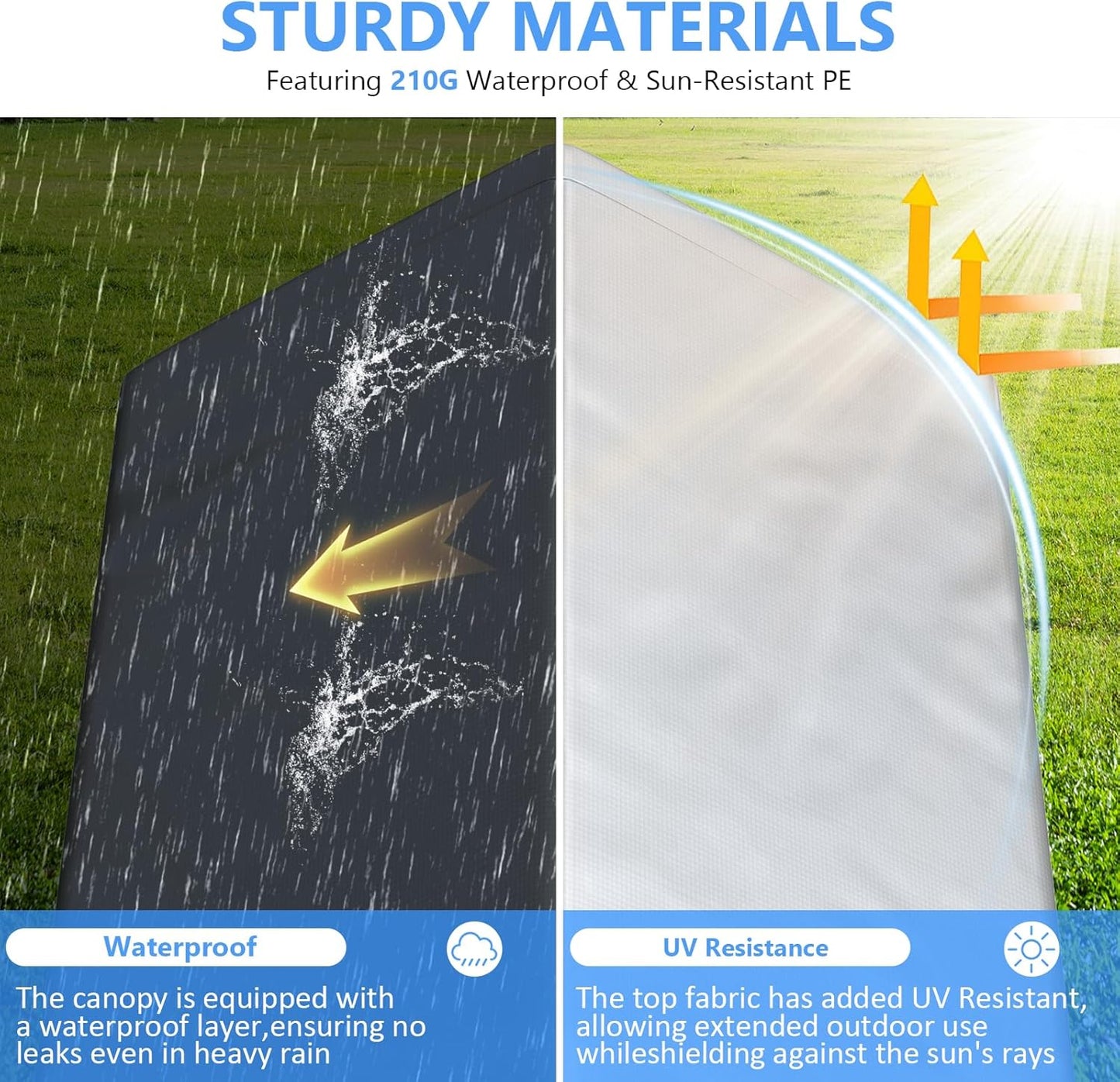 Carport 13x21ft Heavy Duty Large Outdoor Storage Shed with Roll-up Windows, Portable Garage w/Removable Sidewalls & Doors, Car Canopy Tent w/Sandbags & Tarp for Car Boat Truck