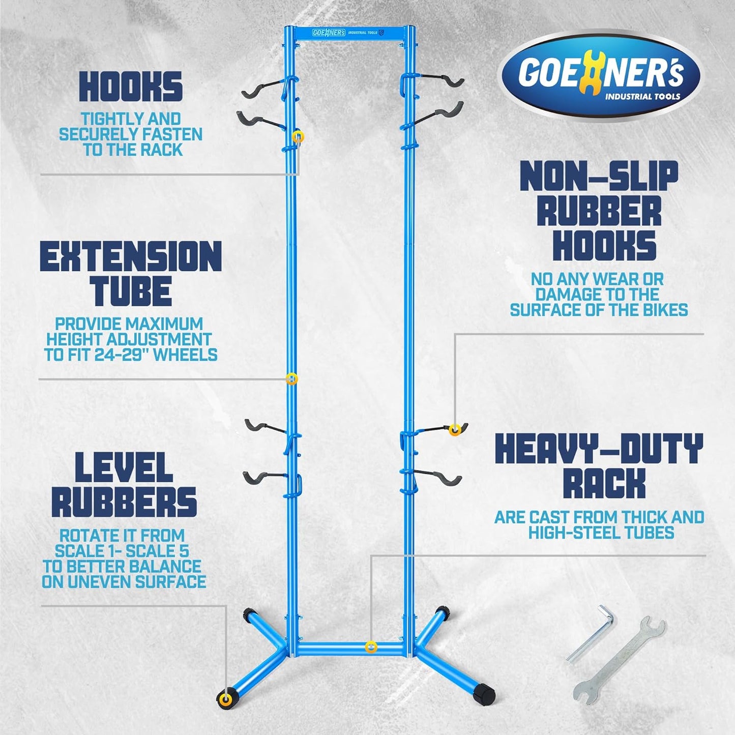 4 Bike Storage Rack Garage(Max 240lbs), Freestanding Gravity Bicycle Rack with Fully Adjustable Arms, Drill-free, Vertical Bike Floor Stand for Indoor Storage, Suitable for Any Bike Styles