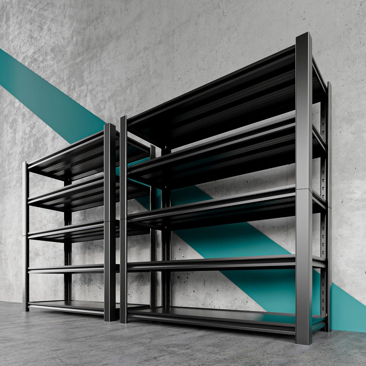 76" H x 60" W x 24" D 5-Tier Heavy Duty Garage Shelving Unit, 3000 LBS Capacity Metal Storage Rack,Adjustable Steel Shelves for Garage, Warehouse, Basement, Pantry, Workshop.2 Pack