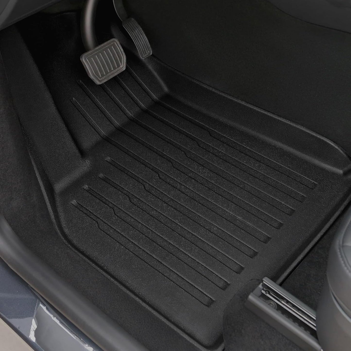 Floor Mats Set for 2025 2026 Tesla Model Y Juniper Accessories, Full Coverage All Weather Floor Mats Cargo Mat with Backrest Protectors