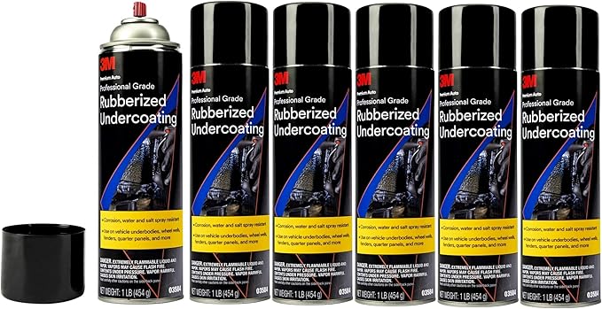 3M 3584 Professional Grade Rubberized Undercoating 6 16oz Cans