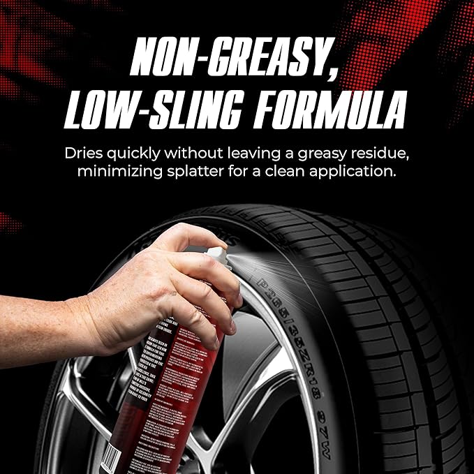 TEAM UNIQUE Tire Shine Satin – 18.6 Fl Oz (550mL) | Advanced Formula for a Lasting Satin Sheen | Protects Tires from Cracking and Fading | Low-Sling Spray for Easy Application on All Tire Types