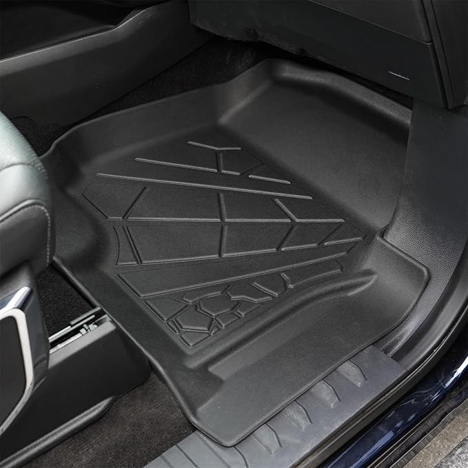 KARPAL Floor Mats Fit 2015-2025 2026 Ford F-150 SuperCrew (Includes 2022-2026 Lightning) Custom Fit TPE All Weather F150 Accessories 1st Floor Mats & 2-in-1 Rear Floor Mat