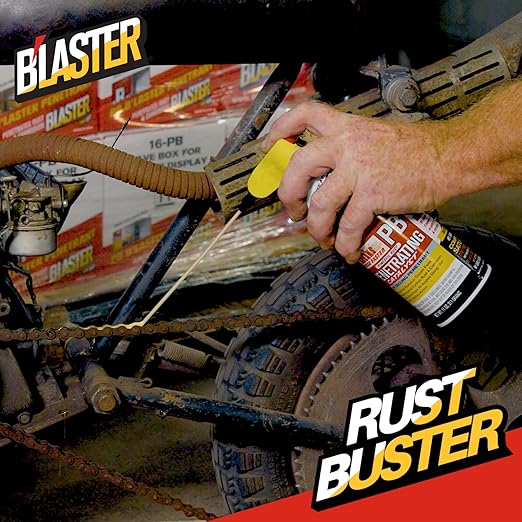 B’Laster Penetrating Oil Spray – Rust Prevention Penetrating Fluid – Loosens Rusted Bolts, Protects Against Corrosion, Multi-Use Anti Rust Spray for Frozen Parts – 11oz (Case of 12)