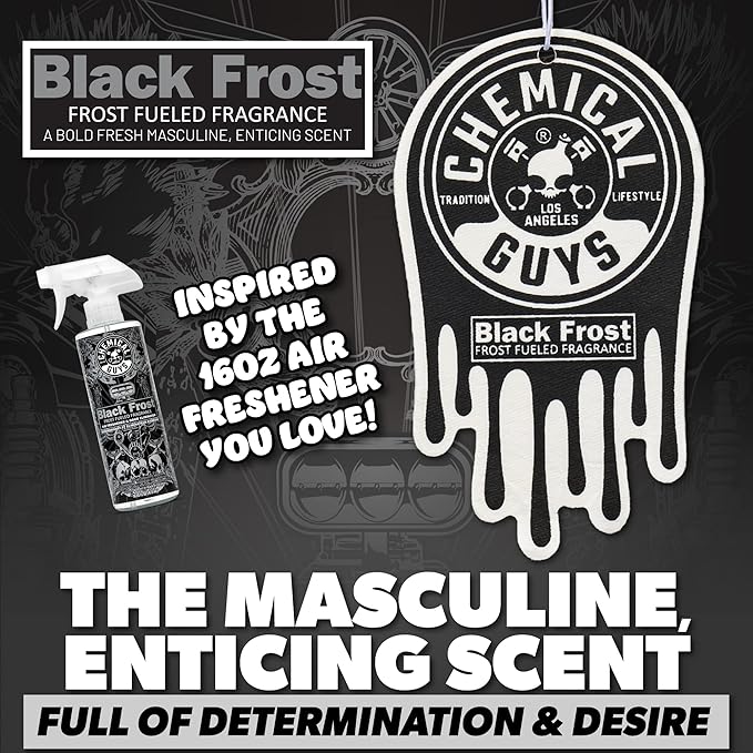 Chemical Guys Hanging Air Freshener, Variety Scent Pack 12 Pack, Great for Cars, Trucks, SUVs, RVs, Home, Garage, Workspace, Dorm Room & More (4 x 3 Packs, Black Frost, Cherry, Pina Colada) - AIR40404