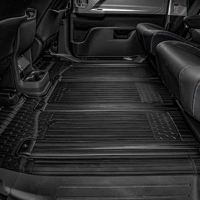 3W Floor Mat for Toyota Sienna 2021-2026 (Only for 7 Seat), TPE All Weather Custom Fit Floor Liner for Toyota Sienna 2nd and 3rd Row Car Liners(Not Fit 2025 2026 Platinum Edition)