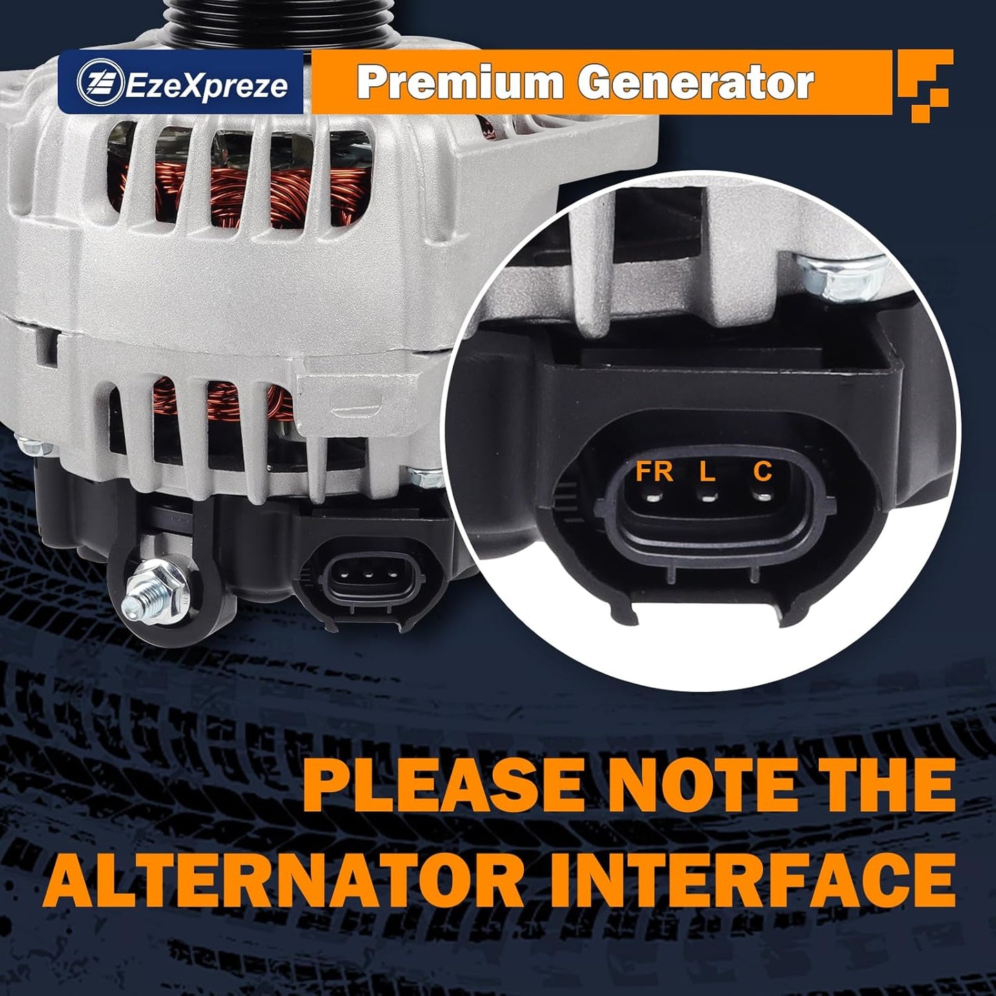 Ezexpreze Alternator Fit for Honda Odyssey 3.5L V6 2014-2017,130Amp CW,OE#11775 31100-RV0-A11 400-52718R