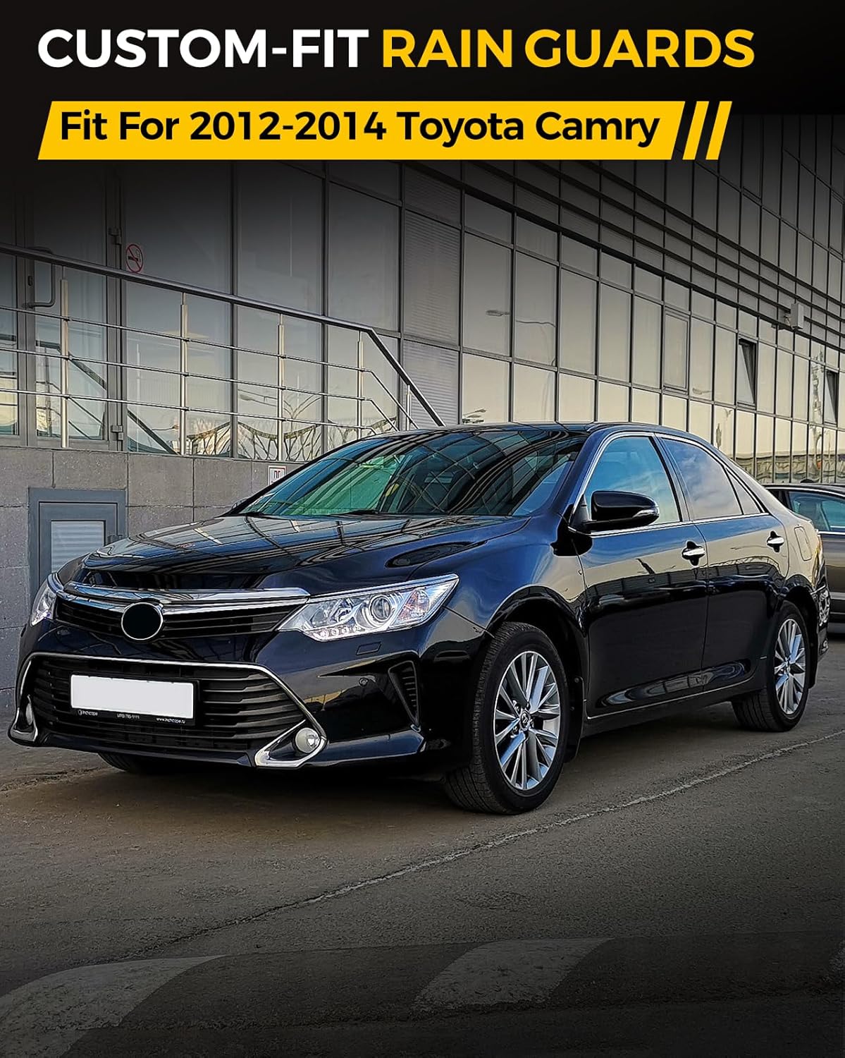 Rain Guards for Car Windows, Tape-On Window Visors Rain Guards Fit for 2012-2014 Toyota Camry, Window Deflectors, Vent Visors for Toyota Car Accessories, 4 Pieces