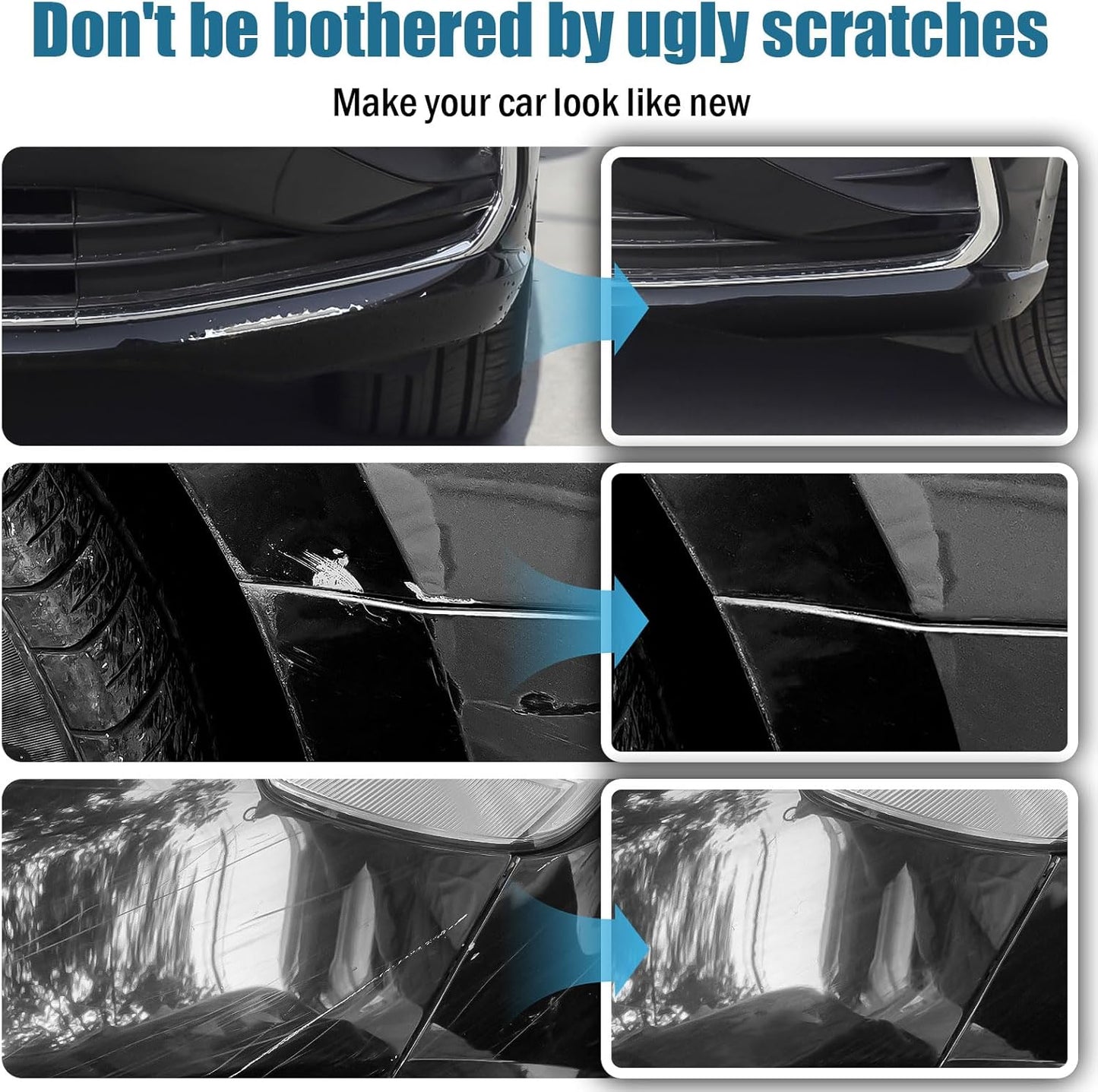 Black Touch Up Paint for Cars, Car Paint Scratch Repair Pen, Color Accurate Automotive Paint Quick and Easy Fix Vehicles Chip Rim Scuff Repair