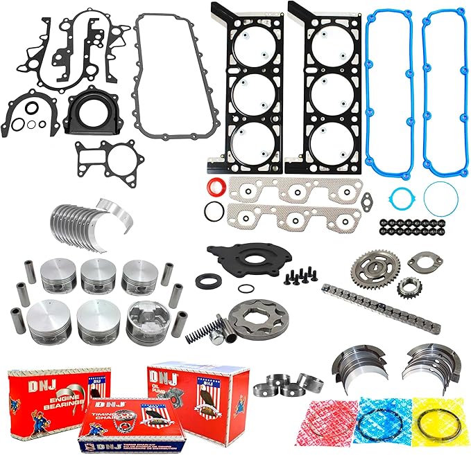 DNJ EK1168M Master Engine Rebuild Kit for 2007-2008 Jeep Wrangler 3.8L V6 12V OHV 3778cc