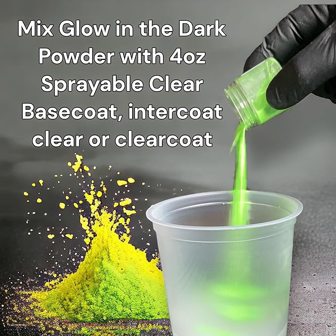 LiME LiNE Base Coat Maker Pigment Powder, Automotive Grade, Basecoat (Red Glow in the Dark)