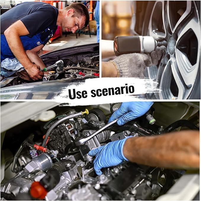 3/4" Drive Impact Socket Set, 31 Piece SAE 11/16" to 2-1/2", 6-Point Sockets Cr-Mo Alloy Steel for Auto Repair Rugged Construction, Storage Case