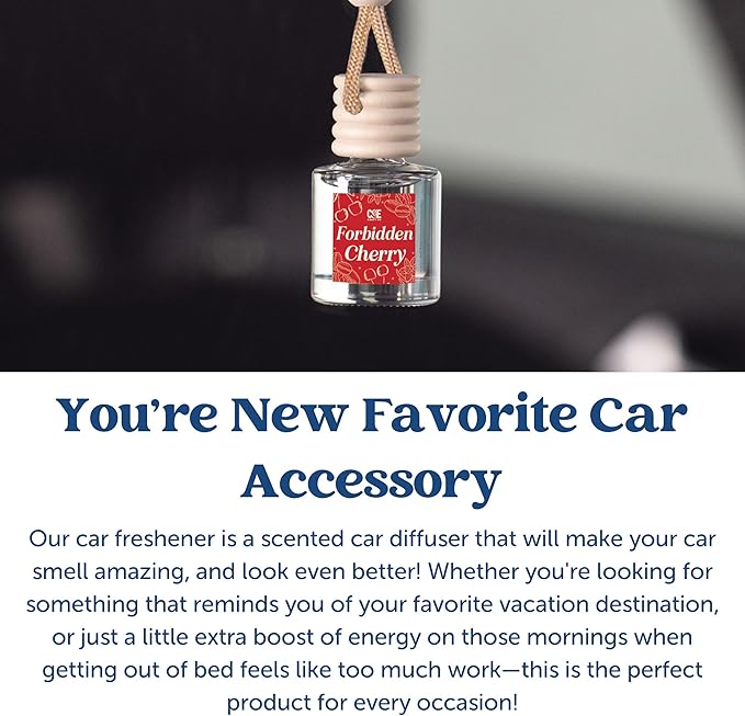 CANDECraftCo Car Air Hanging Fragrance Oil, Car Auto Freshener for Essential Oils, Scents Fragrance Aromatherapy Automobile Diffuser, Long Lasting (Campfire Marshmallow)