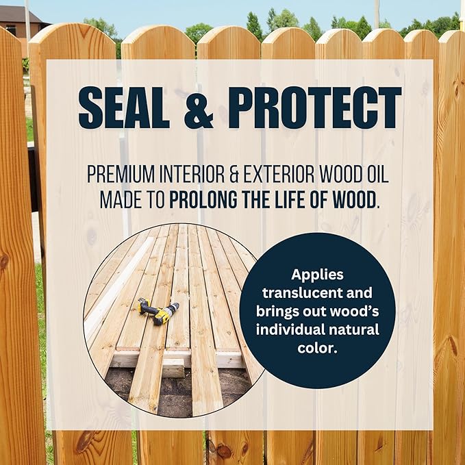 Presidential Shingle Oil - Indoor & Outdoor Wood Sealer for Protection of Wood Surfaces - Reduces Weathering - Low Odor - Enhances Natural Appearance - Made in USA (5 Gallon)
