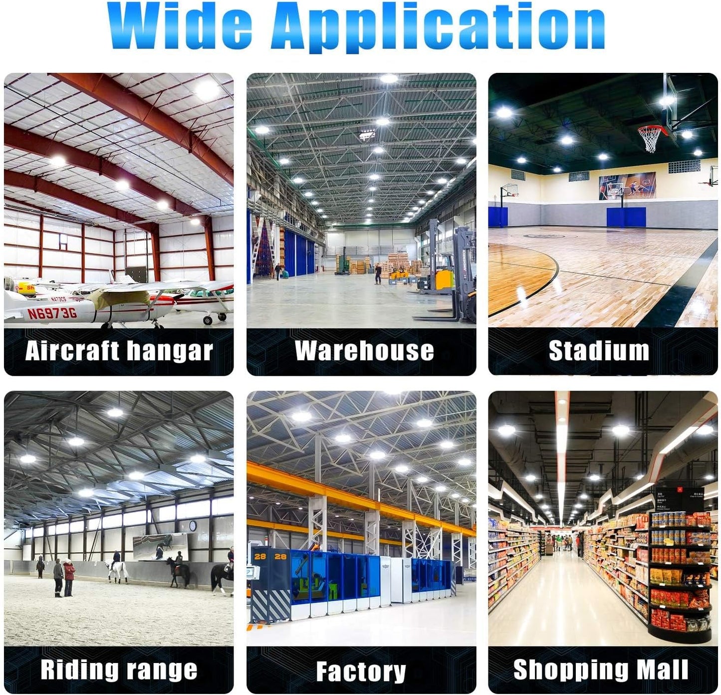 9 Pack 300W LED High Bay Light, UL&DLC Listed 41000LM Dimmable UFO High Bay LED Lights for Warehouse, 5000K Daylight IP65 Waterproof Commercial Bay Lighting 𝐀𝐂𝟏𝟎𝟎-𝟐𝟕𝟕𝐕