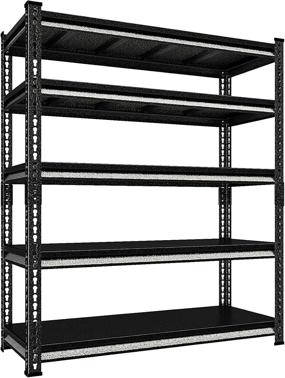 48" W Garage Shelving Heavy Duty，3000LBS Loads Adjustable Garage Storage Shelves, 5-Tier Metal Shelving Units and Storage Racks Heavy Duty, 48”W x 24”D x 78”H，Silver