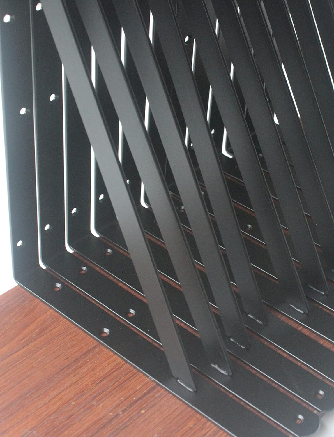 32 Pack L16 x H 10" Black Heavy Duty Shelf Brackets with Screws Metal Shelf Brackets Shelf Support Angle Brackets for Shelves L Brackets Heavy Duty Floating Shelf