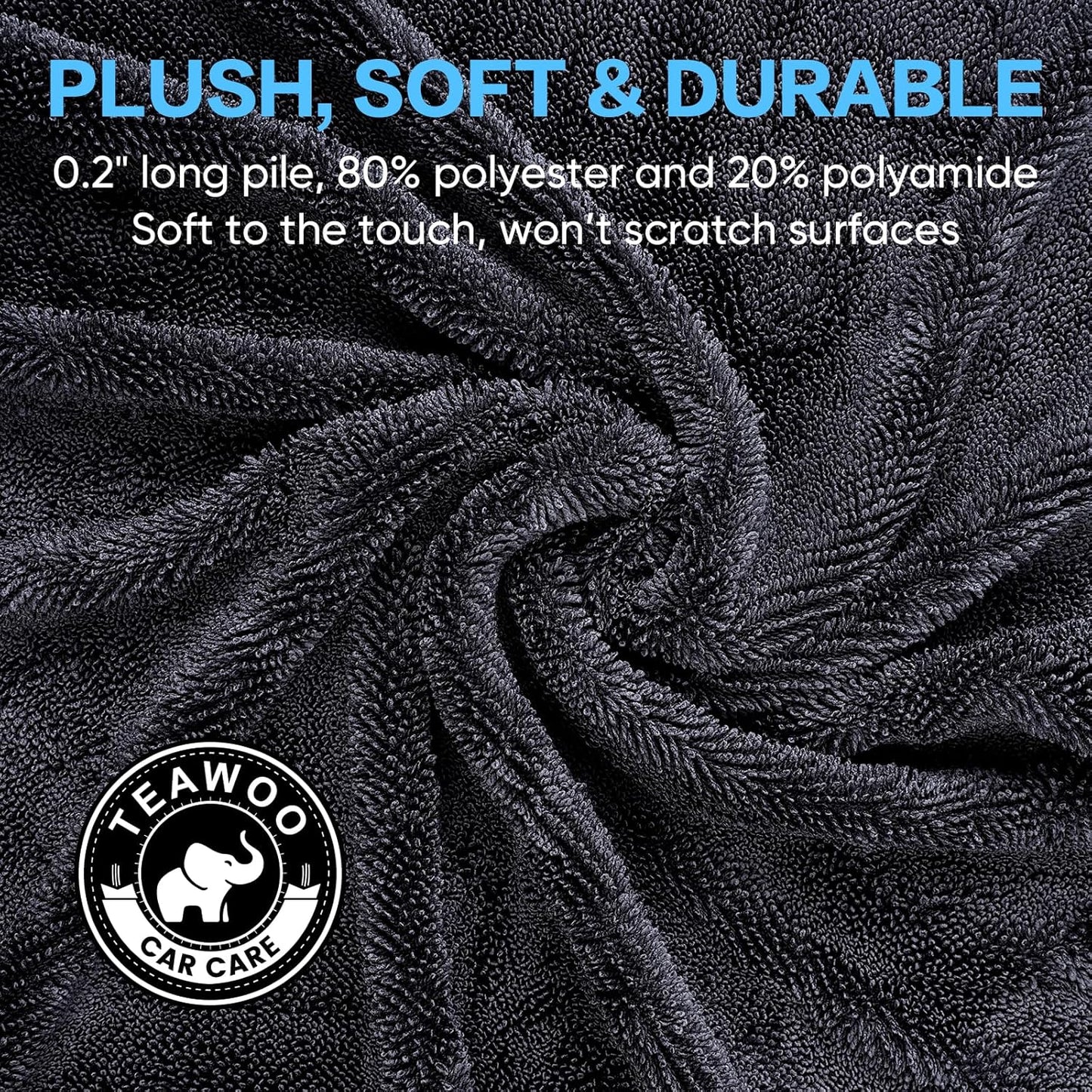 Shiny Wipes Shower Cleaning Cloth, Ultra Absorbent Car Drying Towel, 4 Pack 16 x 24 inch Microfiber Cleaning Cloth for Car, Bath & Househood