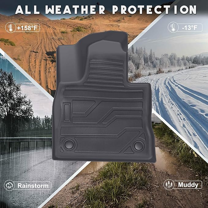 KARPAL Floor Mats Fit for 2020-2026 Ford Explorer 6 & 7 Seats, 3D Custom Fit 1st & 2nd Row Liner, TPE All Weather Floor Liners for Explorer Active/ST-Line/ST/Platinum/XLT