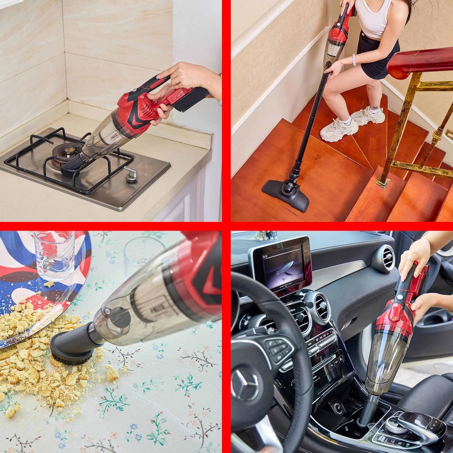 Cordless Vacuum Cleaner for Milwaukee M18 Battery,Wireless Handheld Power Vacuum Cleaner for Home, Boat, Workshop, Car, Pet Hair, Furniture(Tool Only No Battery)