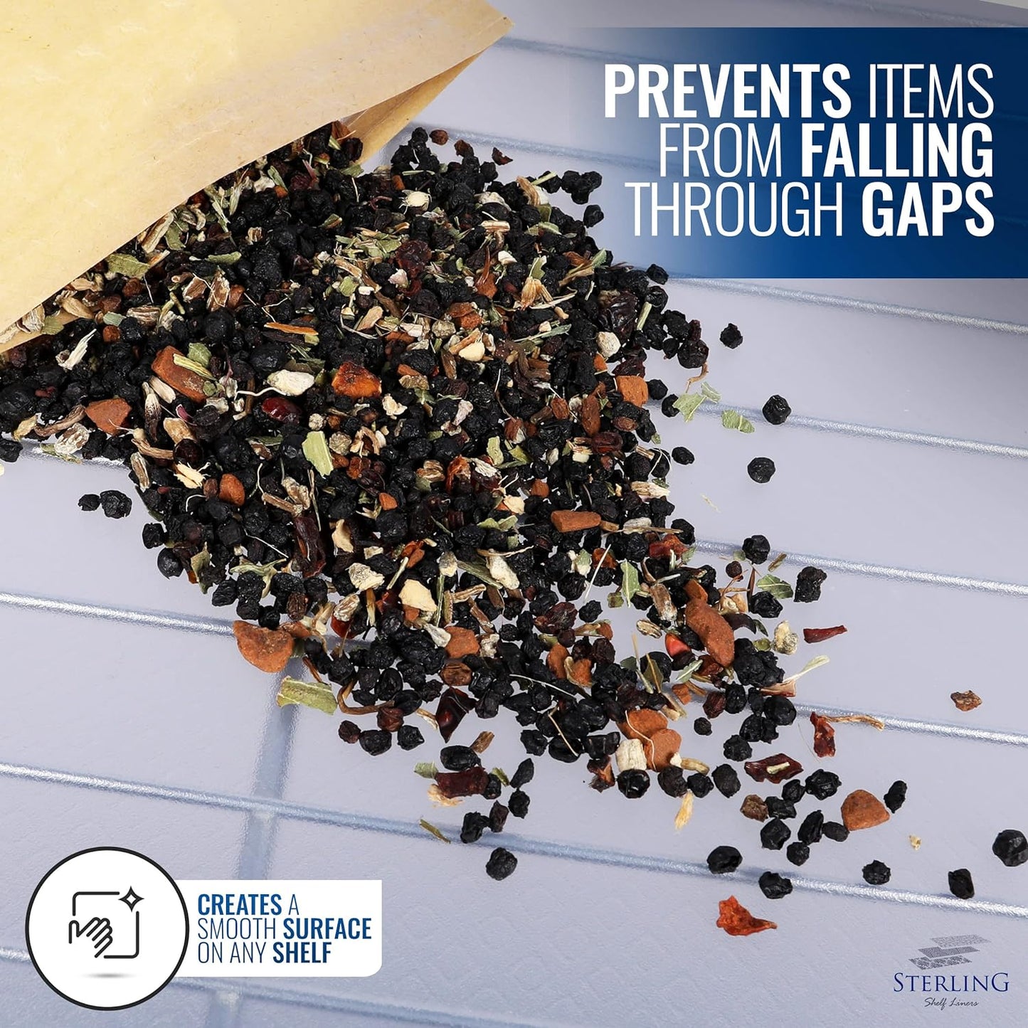 Shelf Liners for Wire Shelf System: Set of 5 in Graphite: 14 x 30 inch: Plastic Wire Shelving Shelf Mats