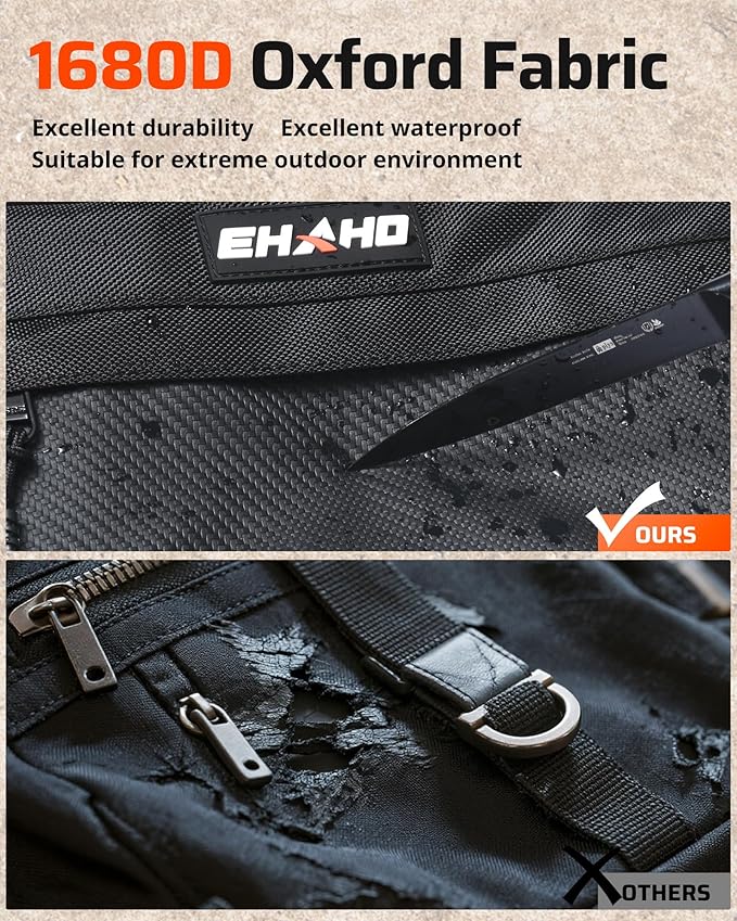 Ehaho 2026 2025 2024 RZR 1000 XP Front Door Bags, Large Space UTV Storage Side Tool Bags Waterproof Scratch-Resistant Wear Resistant Zippers Compatible With 2024/2025/2026+ Polaris RZR XP 1000/4 1000