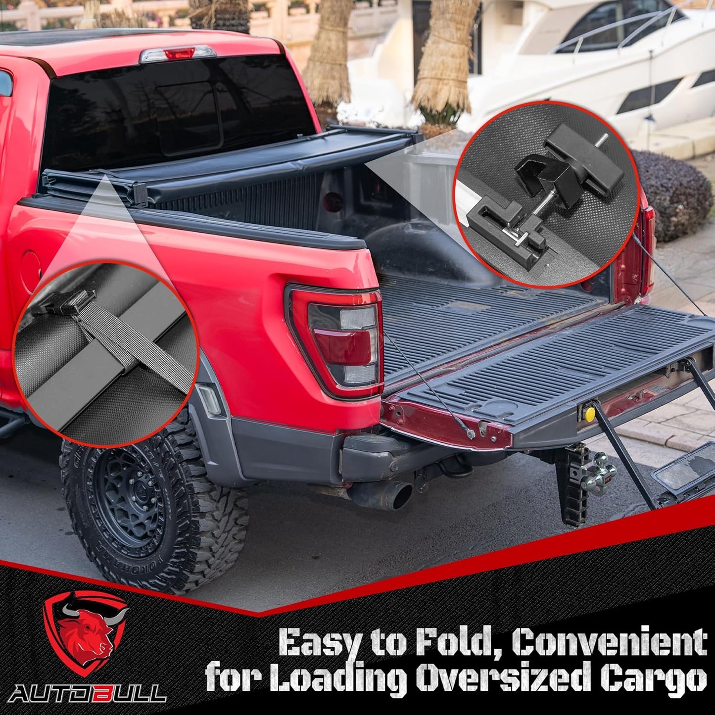 Soft Tri Fold Tonneau Cover Compatible with 2007-2021 Toyota Tundra(Excl. Trail Edition) 5.5ft Bed (66.7"), Vinly Top Alloy Steel Structure