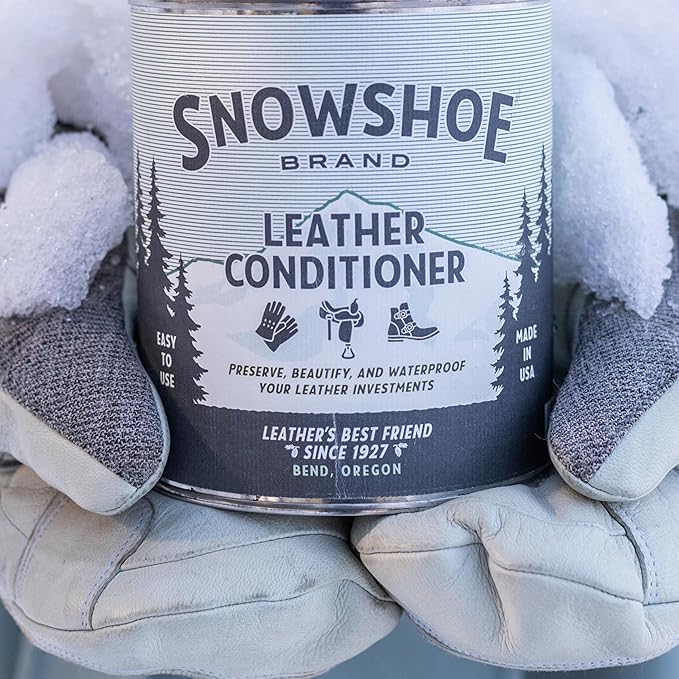 Snowshoe Leather Conditioner, Made in USA Since 1927 - Protect, Condition, Restore & Waterproof - Leather Conditioner for Furniture, Couch, Purses, Shoes, Boots, Gloves, Saddles (Gallon)