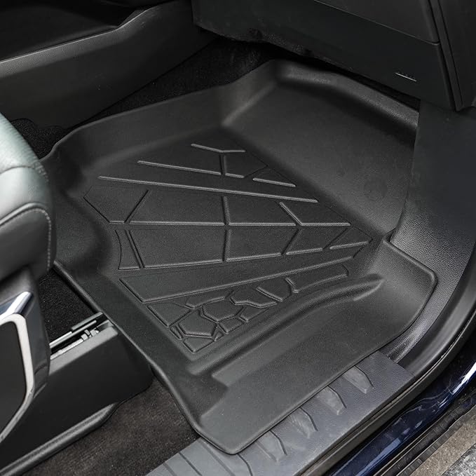 KARPAL Floor Mats Fit for 2015-2026 Ford F-150/2022-2025 F-150 Lightning SuperCrew (Rear with Fold Flat Storage), All Weather Custom Fit TPE 1st&2nd F150 Accessories Floor Liners