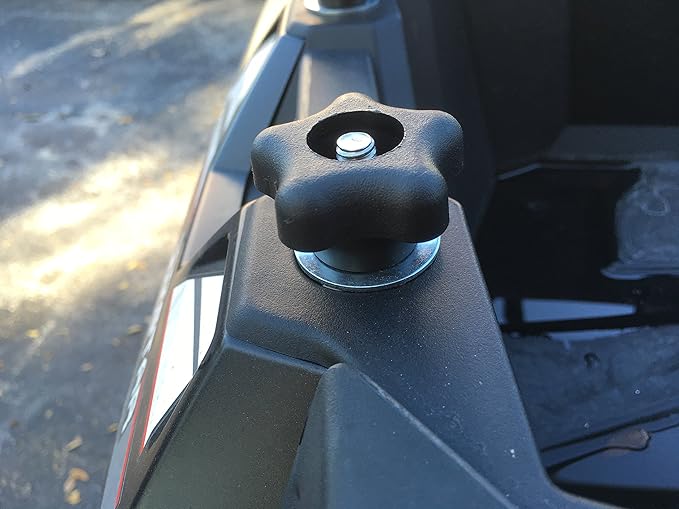 GripPRO Knob Tie Down Anchors 4 Pack for Polaris RZR, Sportsman & Ace with 1" Lock & Ride Bed Holes, Secure Gear, Coolers, Tools, Fits 1000, 900, 850, 570, Not for Ranger or General, US-Owned Brand