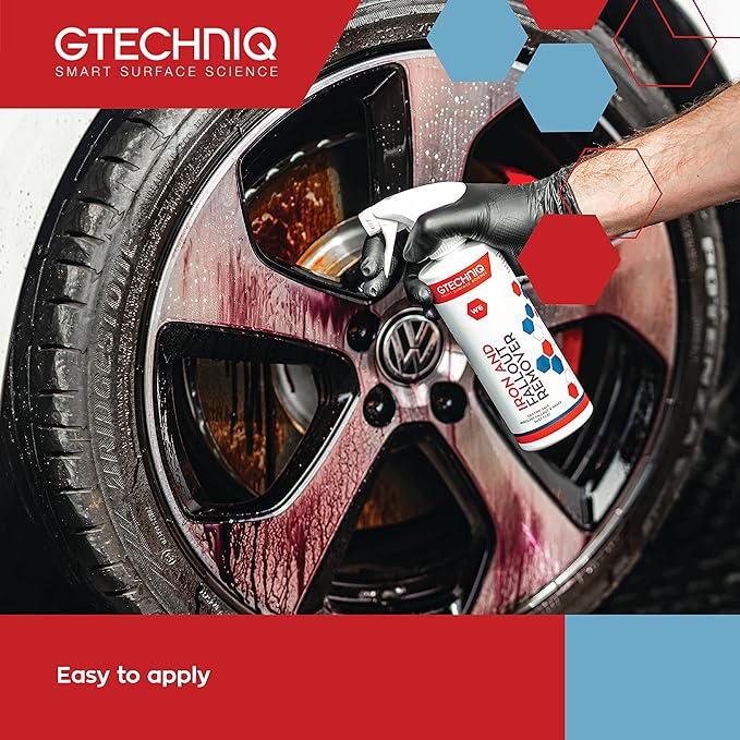 Gtechniq W6 Iron Removing Wheel & Paint Cleaner for Cars, Brake Dust Remover, Degreaser and Alloy Wheel Cleaner for Wheels, Rims and Paintwork, Safe on Coating - 5L