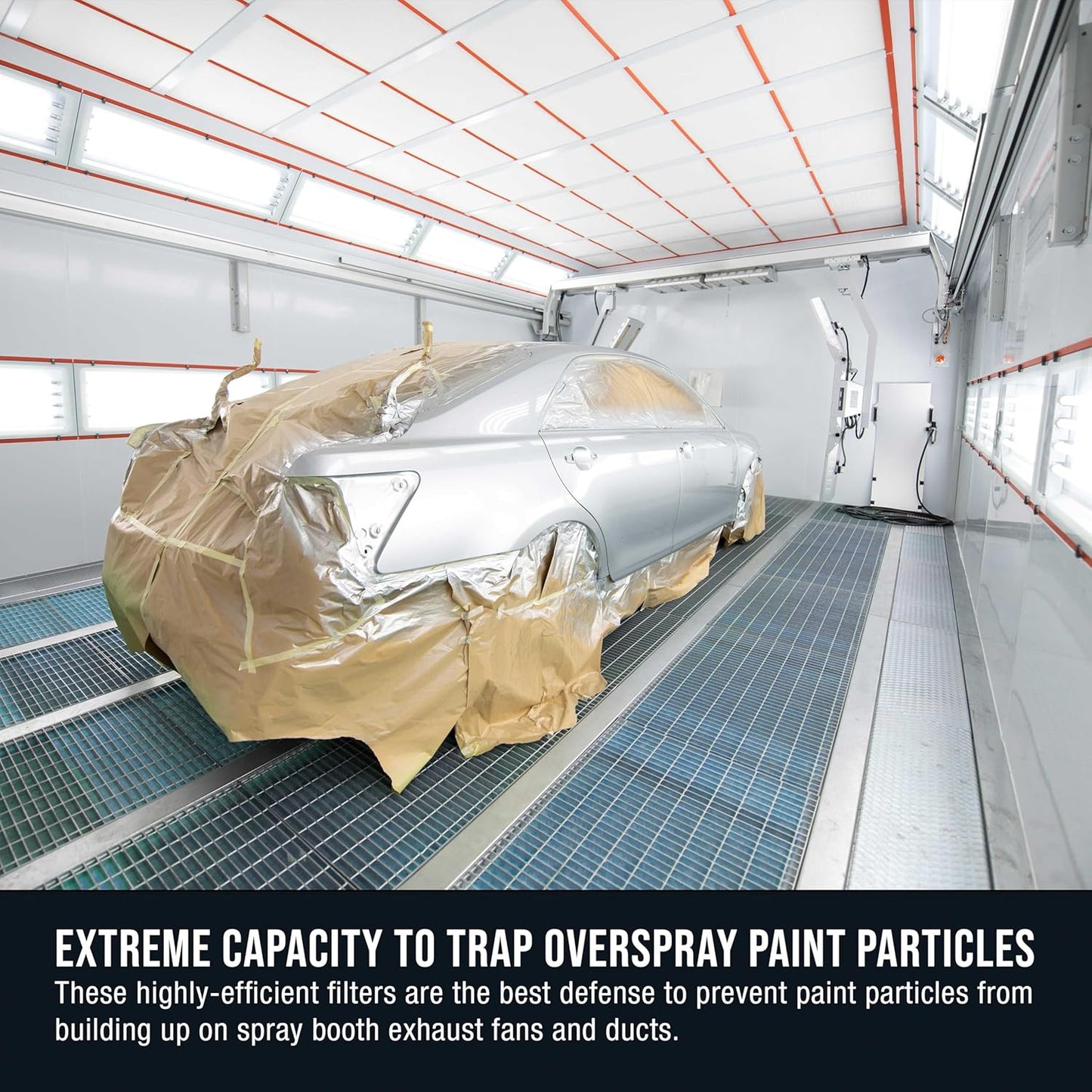 Master Airbrush Elite Paint Spray Booth Exhaust Filter Roll 25" x 100' - 18 Gram Heavy-Duty Fiberglass Paint Arrestor for Filtering Overspray Particles in Auto Body Shops & Refinish Booths