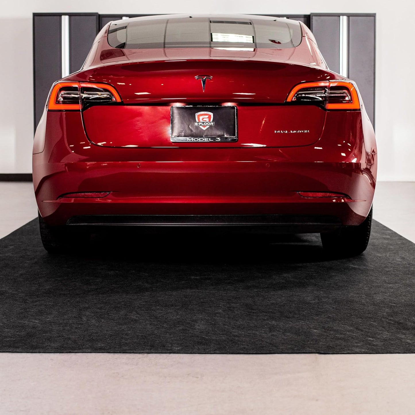 G-Floor Drip & Dry Absorbent (7'6" x 17', Grey) Floor Mat with Waterproof Vinyl Backing for Protecting Your Garage Floor - Just Unroll to Install!