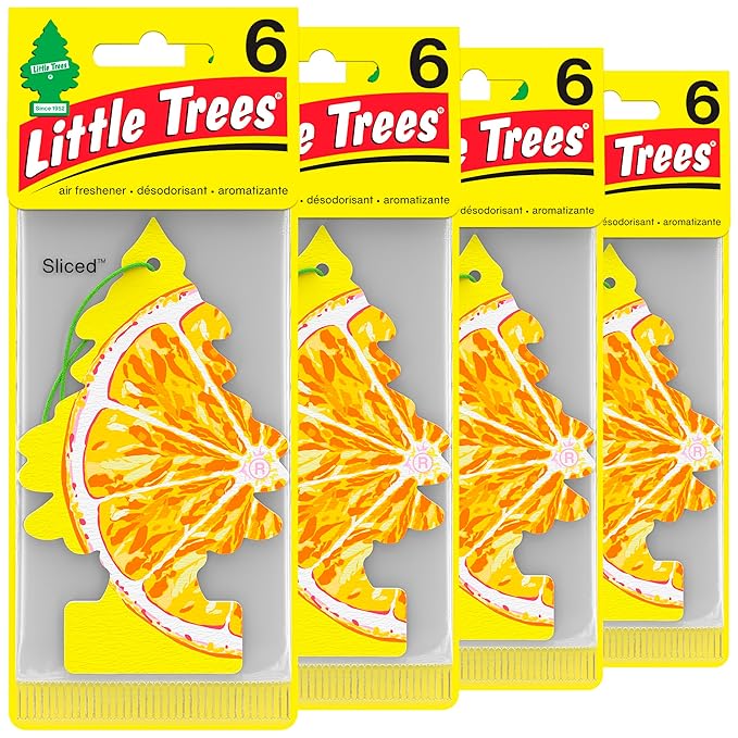 LITTLE TREES Car Air Freshener | Hanging Tree Provides Long Lasting Scent for Auto and Home | Sliced, 24 Air Fresheners (Pack of 36)