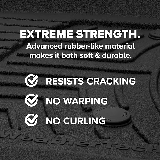 Weathertech FloorLiner HP Custom Fit Floor Mats for Ford Super Duty 1st & 2nd Row (461012-1-2IM), Grey